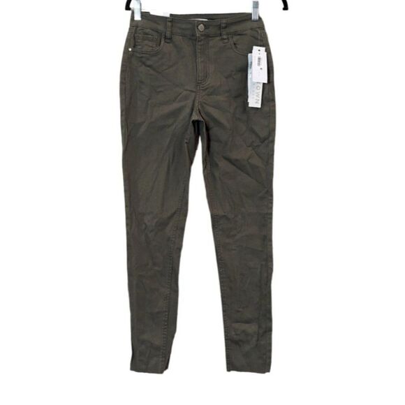 Tinseltown MYB027354 Womens Size 1/25 Dusty Olive Soft Stretch Skinny Jeans - Picture 1 of 11